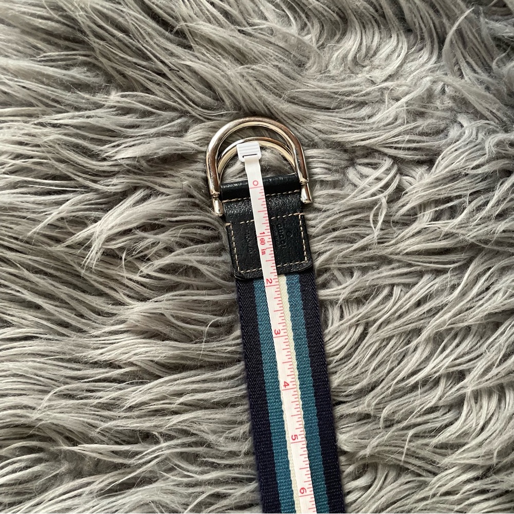 GUCCI sherry line d-ring striped belt - Picture 7 of 9